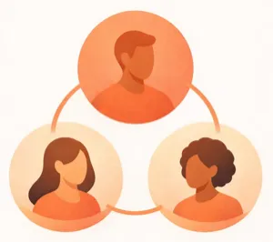 Private circles illustration - Organize family, friends and colleagues